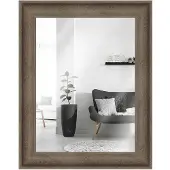 MendeFrames Wandspiegel Kunststoff Holzoptik 30x90 cm braun H230