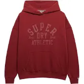 Superdry für Damen. W2012452A Athletic Relaxed Sweatshirt burgunderrot (L), Lässig, Baumwolle, Bordeaux