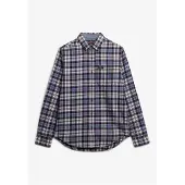 Superdry für Herren. M4011047A Blau-rot kariertes Lumberjack-Hemd (M), Lässig, Baumwolle, Langarm