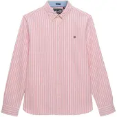 Superdry für Herren. M4011100A Schickes rosa Oxford-Hemd (M), Lässig, Baumwolle, Klassisch, Langarm