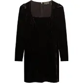 Superdry für Damen. W8011984A Braunes Samtkleid (S), Lässig, Party, Klassisch, Polyester, Langarm