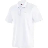 Maier Sports Poloshirt "Ulrich", Herren, Gr. 3XL, weiß, 100% Polyester, Rundhals, Shirts Poloshirt, Herren Polo kurzarm, leichtes Shirt, Funktionsshirt mit Kragen Reg Fit