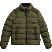 Superdry Steppjacke "SPORTS PUFFER JACKET", Herren, Gr. XL, grün (shooting olive), Web, Obermaterial: 100% Polyester, unifarben, relaxed fit, Jacken Steppjacke, mit Relaxed Fit