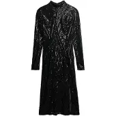 Superdry für Damen. W8012034A Offenes Kleid schwarz (XS), Party, Polyester, Langarm