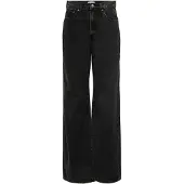 ONLY High-waist-Jeans "ONLHOPE HW WIDE DNM REA129 NOOS", Damen, Gr. 32, Länge 32, schwarz (schwarz denim), Denim/Jeans, Obermaterial: 100% Baumwolle, unifarben, lang, Jeans High-waist-Jeans, Baumwolle