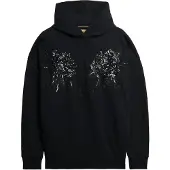 Superdry für Damen. W2012463A Sweatshirt Tattoo Embellish Oversize schwarz (S), Lässig, Baumwolle
