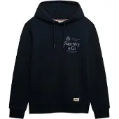 Superdry für Herren. M2014538A Kapuzenpullover 1954 Company Relaxed marineblau (L), Lässig, Baumwolle