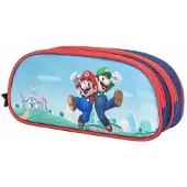 Toybags Super Mario Dreifach-federmäppchen Mehrfarbig Mann Mehrfarbig One Size