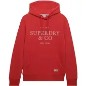 Superdry für Herren. M2014538A Kapuzenpullover ?1954 Company Relaxed? in Rot (M), Lässig, Baumwolle