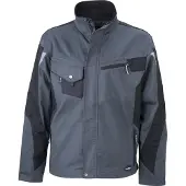 James & nicholson Arbeitsjacke JN821 Gr. L grau/schwarz