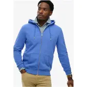 Superdry für Herren. M2014128E Essential Logo Zip Sweatshirt blau (L), Lässig, Baumwolle