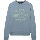Superdry für Herren. M2014476A Coastal Relaxed Sweatshirt blau (L), Lässig, Baumwolle
