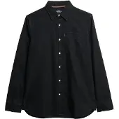 Superdry für Herren. M4011065A Essentials Shirt schwarz (M), Lässig, Baumwolle, Langarm