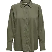 JDY Hemdbluse "JDYSAY L/S LINEN LOOSE SHIRT WVN NOOS"