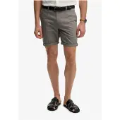 Superdry für Herren. M7110486A Premium Regular Regular kurze Chino grau (34), Lässig, Baumwolle