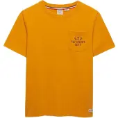 Superdry für Damen. W1011863A Vintage Prep Pocket T-shirt gelb (M), Lässig, Baumwolle, Kurzarm