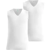 Odlo Funktionsunterwäsche Singlet Active Light mit Ausschnitt weiss Herren - 2er Pack