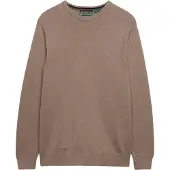Superdry für Herren. M6110691A Brauner Pullover ?Essentials Cotton? (L), Lässig, Baumwolle