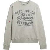 Superdry für Herren. M2014298A Industrial Entspanntes graues Sweatshirt (XXL), Lässig, Baumwolle
