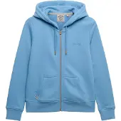Superdry für Damen. W2012672A Sudadera Essential Logo Ziphood HB blau (XXS), Lässig, Baumwolle