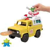 Fisher Price Imaginext Disney Pixar Toy Story Pizza Planet Fahrzeug mit Actionfiguren von Buzz Lightyear und Alien, Auto, 3 Jahr(e), Kunststoff, Weiß, Gelb