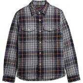 Superdry für Herren. M4011018A Schweres blau kariertes Hemd (M), Lässig, Baumwolle, Langarm