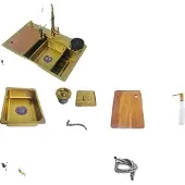 OEM Küchenspüle, Edelstahl, Einzelbecken-Design, 75x46 C