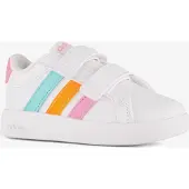Adidas Sneaker SPORTSWEAR "GRAND COURT 3.0 KIDS", Mädchen, Gr. 22, bunt (cloud weiß, bliss pink, lucid tangerine), Synthetik, Textil, Schuhe Sneaker, für Kinder