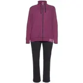 H.I.S. Jogginganzug H.I.S, Damen, Gr. 46, lila (beere), Obermaterial: 50% Baumwolle, 50% Polyester, unifarben, bequem, Sportanzüge Jogginganzug, Große Größen, Topseller