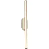Briloner LED-Wandleuchte Ruth, hellgrau/braun, Höhe 60 cm, 3.000 K