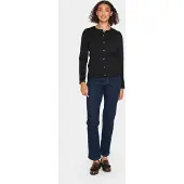 Saint tropez Strickjacke Gerade Passform black