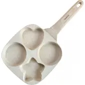 Klausberg 4-in-1 Marmorpfanne für Pfannkuchen, Eier, 18 cm, BEIGE, KB-7809