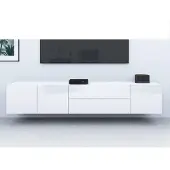 Borchardt Möbel Lowboard BORCHARDT MÖBEL "Sophia, TV-Schrank Breite 190 cm", weiß (weiß matt, weiß hochglanz), B:190cm H:35cm T:35cm, Holzwerkstoff, Sideboards, Lowboard, Breite 190 cm, hängend montierbar