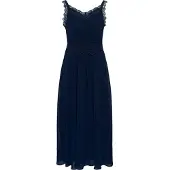 Cream Midikleid "Damen Kleid CRJessa", Damen, Gr. 42, N-Gr, blau (navy blazer), Obermaterial: 100% Polyester PES., Kleider Midikleid