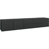 Borchardt Möbel Lowboard BORCHARDT MÖBEL "Sophia, TV-Schrank Breite 190 cm", schwarz (schwarz matt), B:190cm H:35cm T:35cm, Holzwerkstoff, Sideboards, Lowboard, Breite 190 cm, hängend montierbar