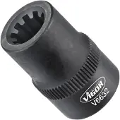 Vigor Steckschlüssel-Einsatz, V6632, Vierkant10 mm (3/8 Zoll), Rillenprofil, 9 mm