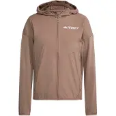 Adidas Damen Terrex Xperior Climawarm+ Wind Light Fleece Kapuzenjacke earth strata L