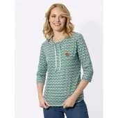 Sieh an! 3/4-Arm-Shirt in kalkmint-jade-bedruckt | Gr.: 46