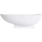 Steinberg Serie 490 Badewanne, freistehend, oval, 1800x820mm, SOLIDSurface, Mattweiß, 4908400W