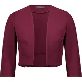 Vera Mont Bolerojacke "Bolero-Jacke mit Kellerfalten", Damen, Gr. 42, lila (strong aubergine), Obermaterial: 90% Polyester PES. 10% Elasthan EL., Jacken Bolerojacke