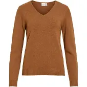 Vila Viril V-ausschnitt Strickpullover