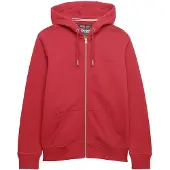 Superdry für Herren. M2014128A Essentials Logo Zip Hoodie rot (S), Lässig, Baumwolle