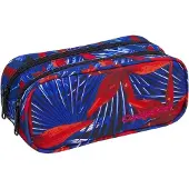 CoolPack CLEVER Doppel-Federmäppchen Hawaiian Blue mit Blumenmuster A305