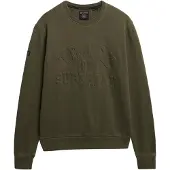Superdry für Herren. M2014392A Sportliches grünes Trikot (M), Lässig, Baumwolle