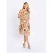Sieh an! Plisseekleid in champagner-hortensie-bedruckt | Gr.: 44