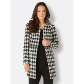 Création L Woll-Mix-Blazer in schwarz-ecru | Gr.: 44
