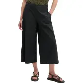 Marc O'Polo Culotte , Damen, Gr. 36, N-Gr, schwarz, Web, Obermaterial: 63% Baumwolle, 33% Polyester, 4% Elasthan, weit ca. Mitte Wade, Hosen Culotte, wide aus Popeline-Stretch