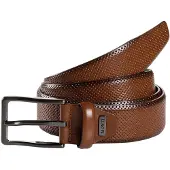 MONTI Synthetikgürtel "CAMBRIDGE", Herren, Gr. 110, braun (light braun uni), Leder, unifarben, Gürtel Synthetikgürtel, 3,5 cm breit, Klassisch-Business, kürzbar, bis Gr.125