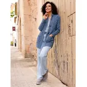 Witt Weiden Long-Strickjacke in rauchblau | Gr.: 54