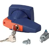 Eaton 1818041 Drehgriff, 8 mm, K2, Türeinbau, blau, Zylinderschloss K2DB/C